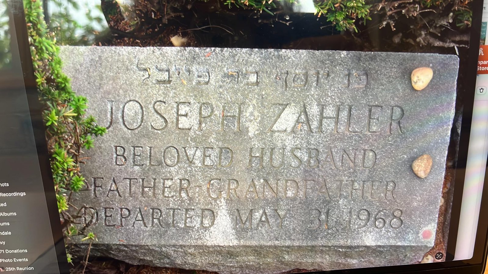 Joseph Zahler Grave.