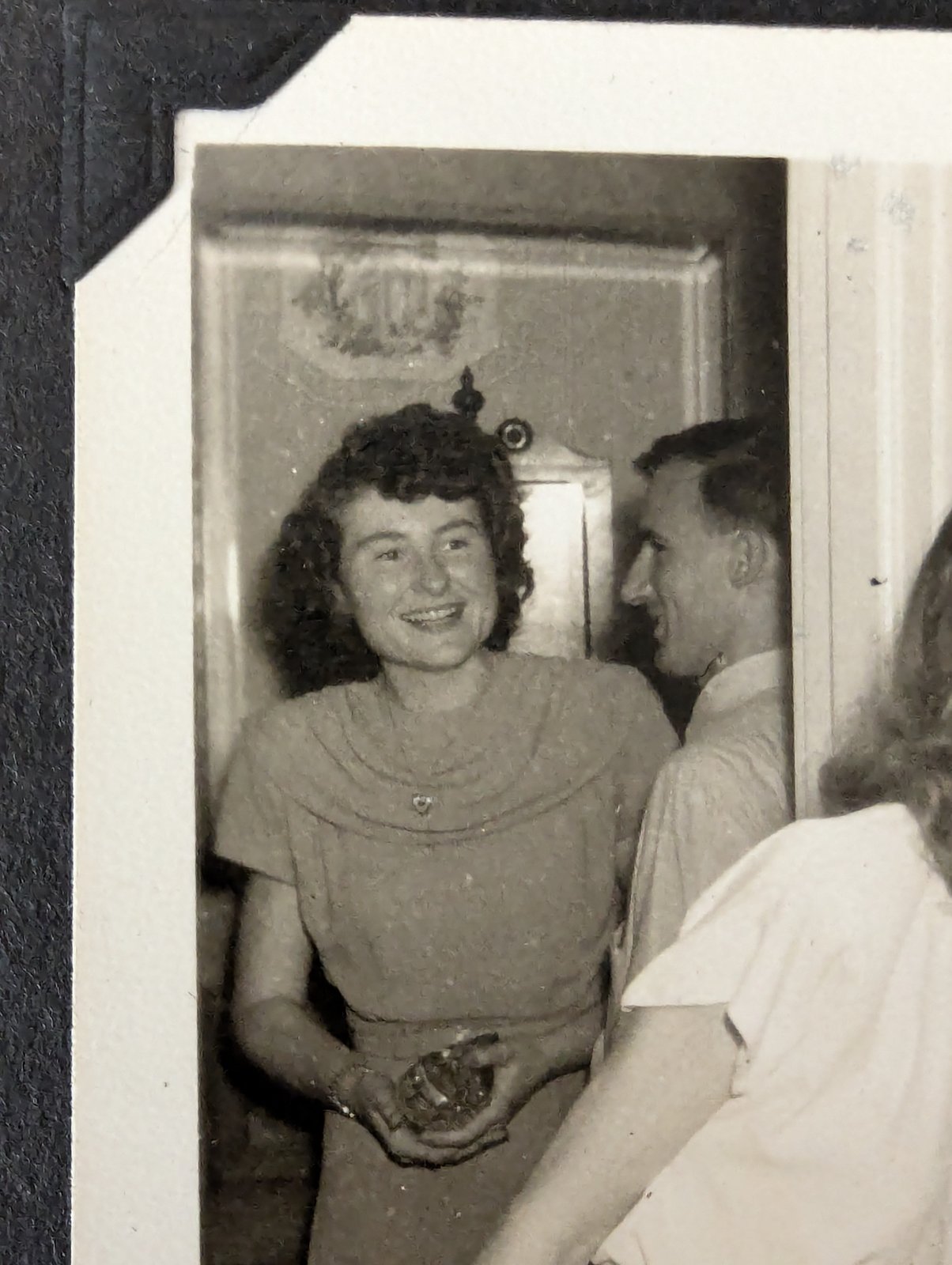 Dick and Dolores in Doorway.