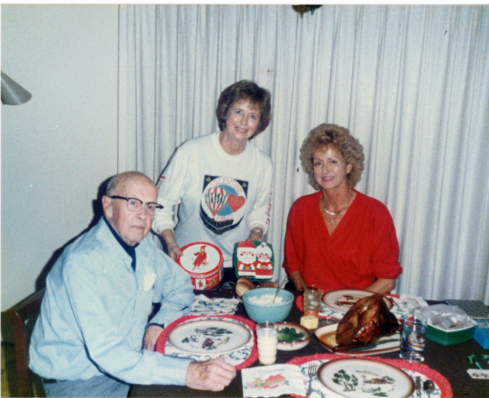 Ed Pat and Jean Christmas Dinner.
