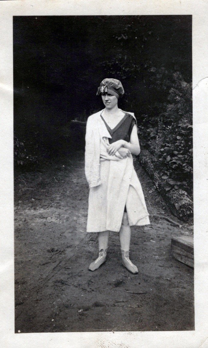 Helen Farrell in swim costume.