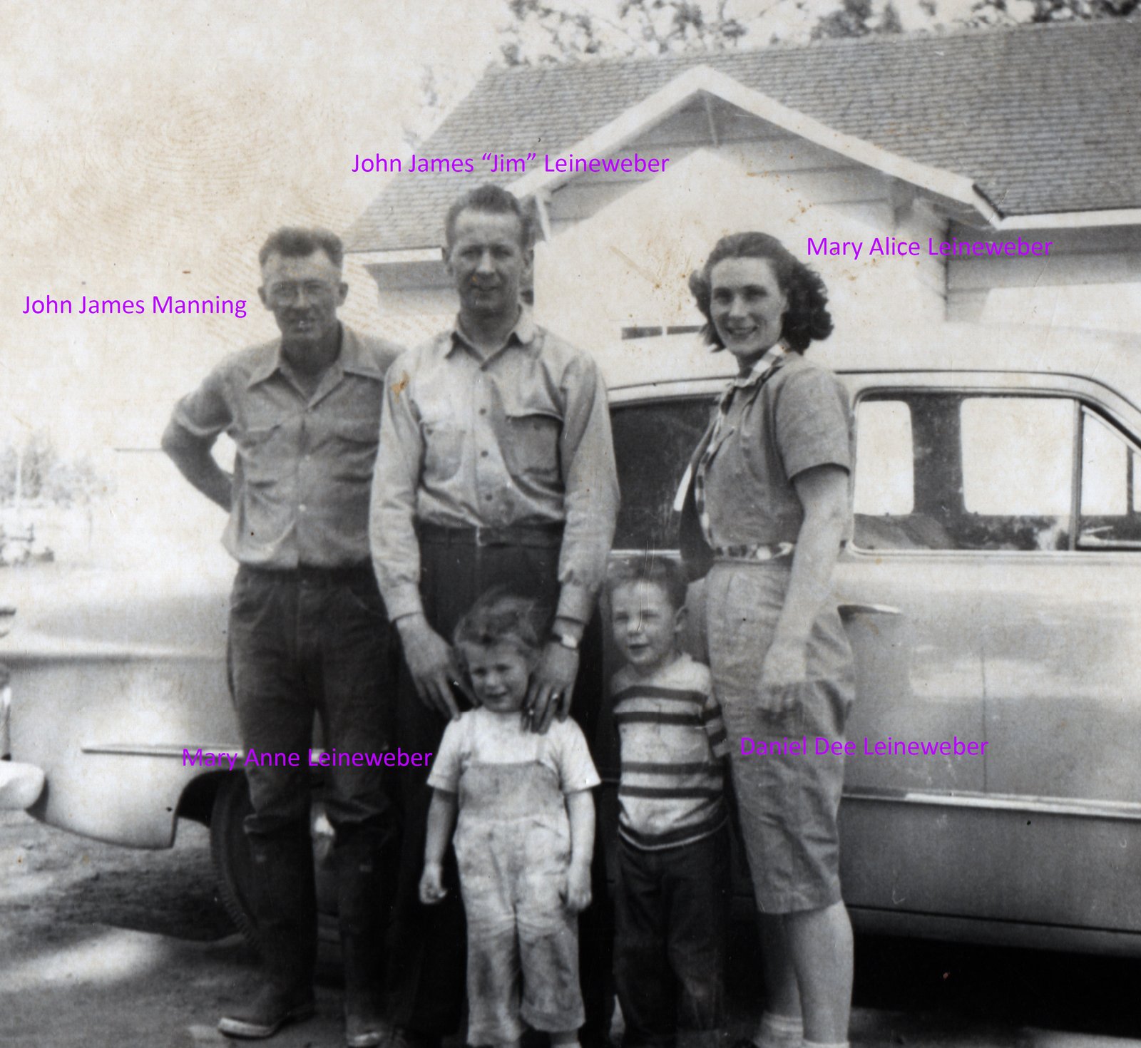 Mary Alice and Jim with Children and John Manning ID.