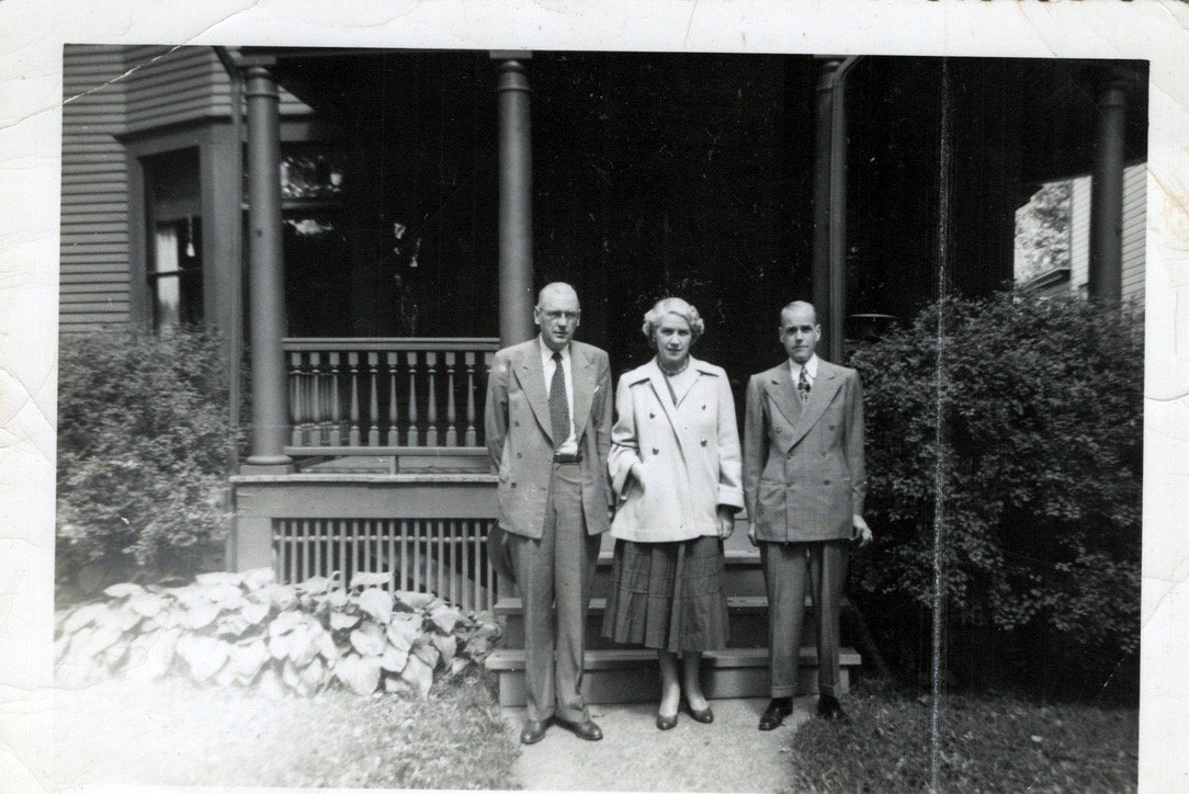 Jim, Florence and Reginald Farrell.