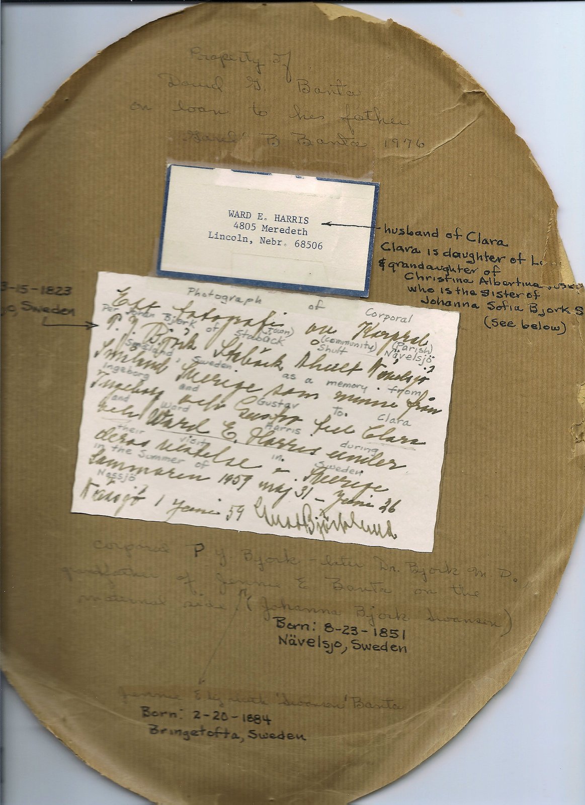 Per Johan Bjork, M.D., back of portraitjpg.